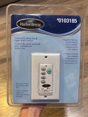 Harbor Breeze Universal Ceiling Fan & Light Wall Control #0103185 WCI-100L NEW